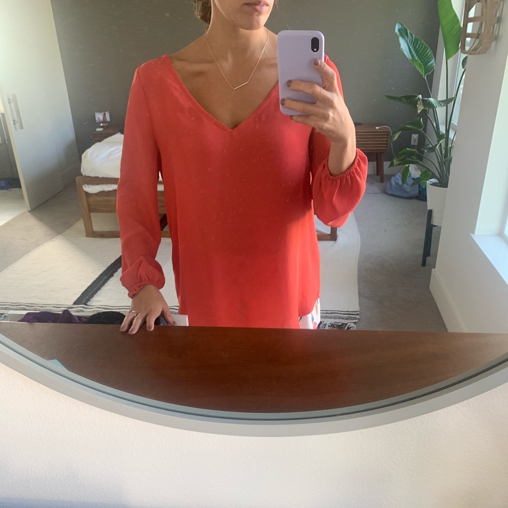14th & Union Deep Coral Blouse